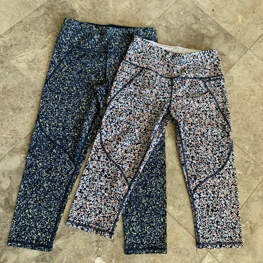 Sweaty Betty Lot of 2 Pairs of Power Leggings Womens Size XS Cropped Multicolor